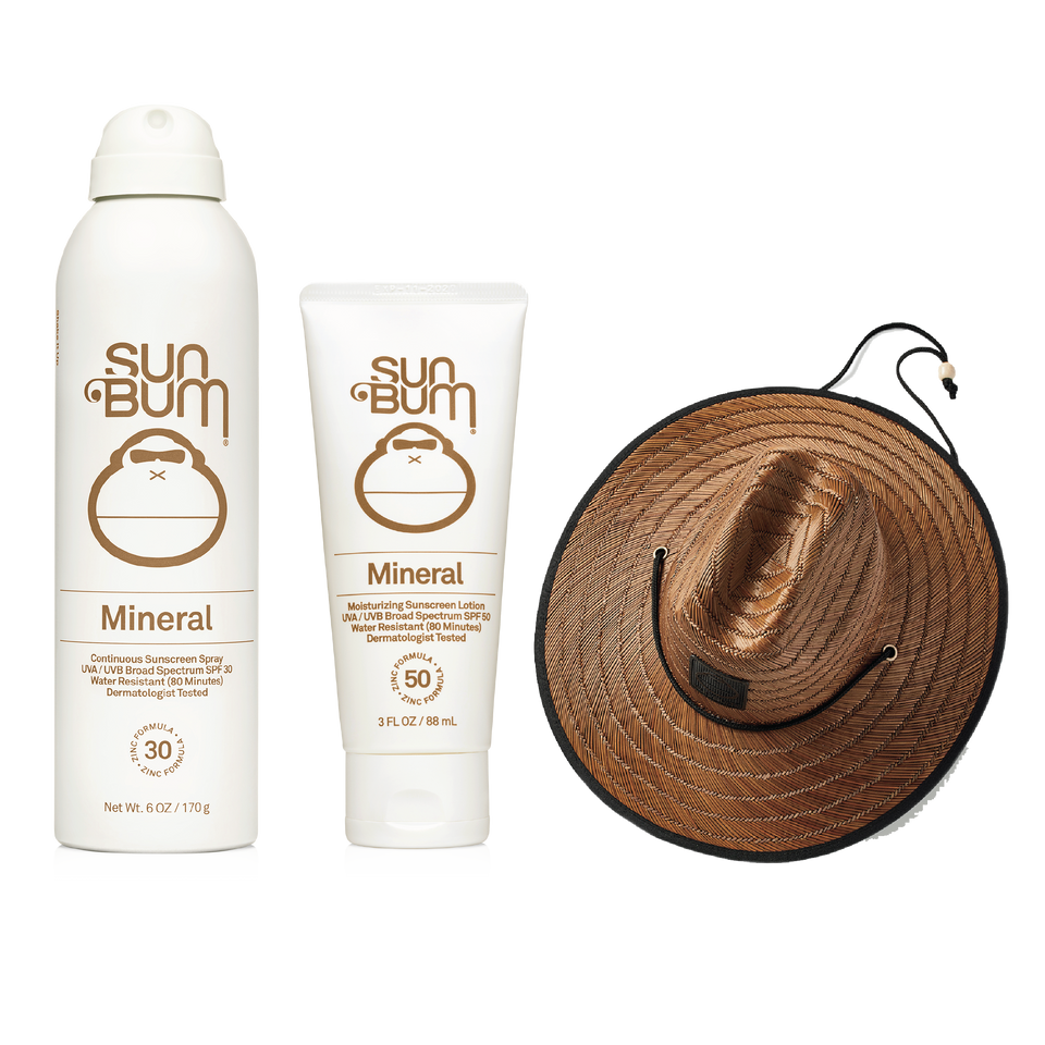 Beach Covered (Mineral Lotion + Mineral Spray + Sun Bum Hat)